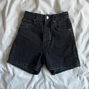 Zara High Waisted Black Shorts